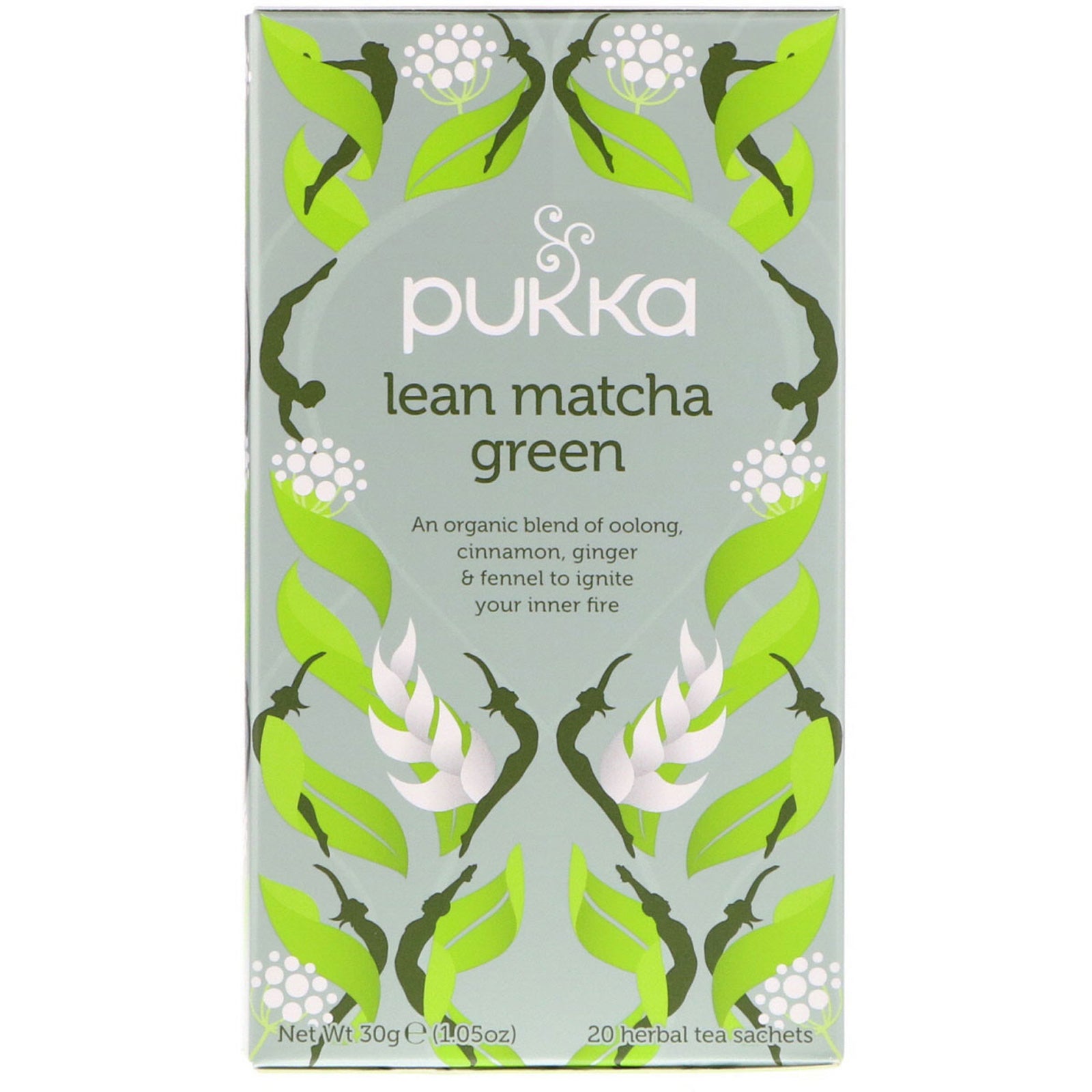 Pukka Herbs, Lean Matcha Green, 20 Herbal Tea Sachets, 1.05 oz (30 g)