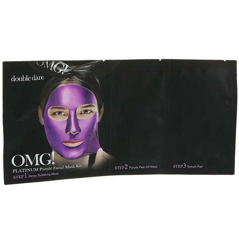 Double Dare, Platinum Purple Facial Mask Kit, 1 Kit