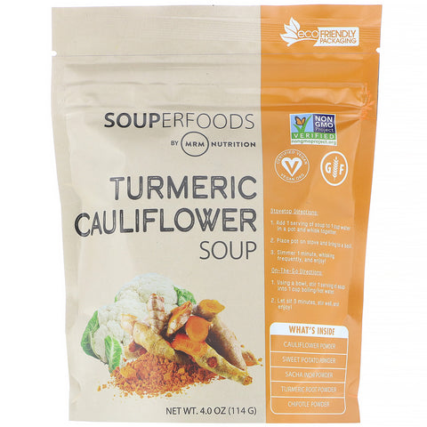 MRM, Souperfoods, Turmeric Cauliflower Soup, 4.0 oz (114 g)