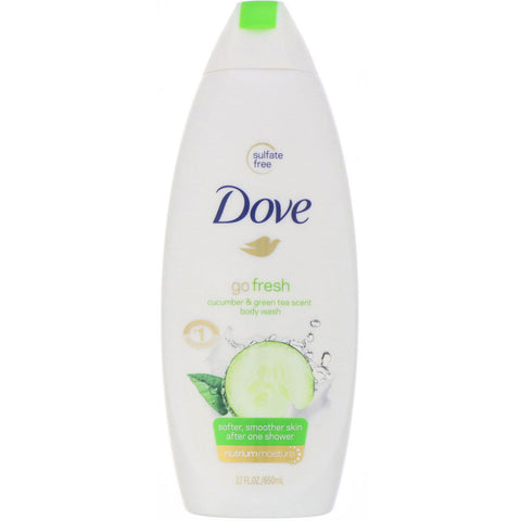 Dove, Go Fresh, Body Wash, Cucumber & Green Tea, 22 fl oz (650 ml)
