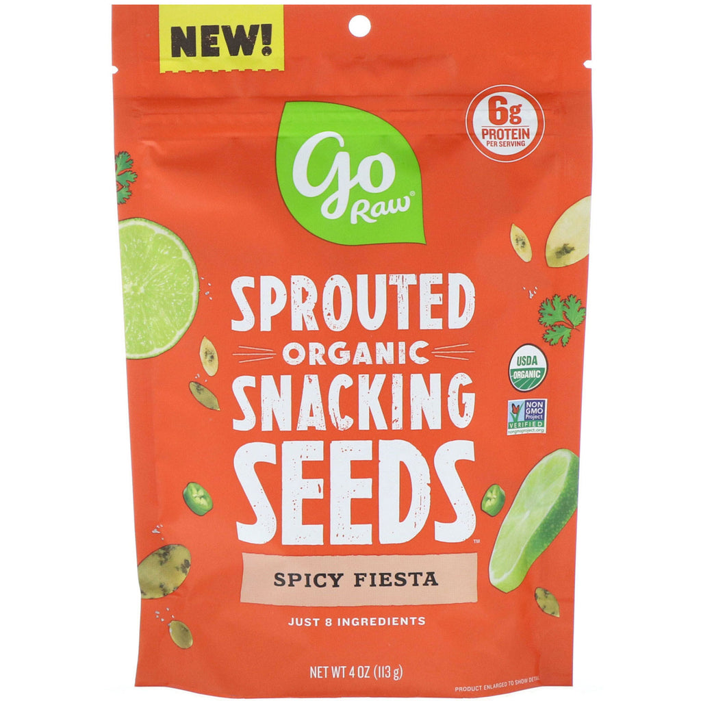 Go Raw, Organic, Sprouted Snacking Seeds, Spicy Fiesta, 4 oz (113 g)