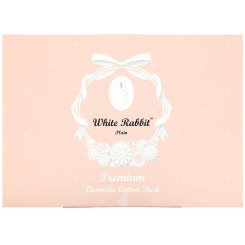 White Rabbit, Premium Cosmetic Cotton Sheet, Plain, 200 Sheets