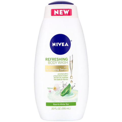 Nivea, Refreshing Body Wash, Basil & White Tea, 20 fl oz (591 ml)