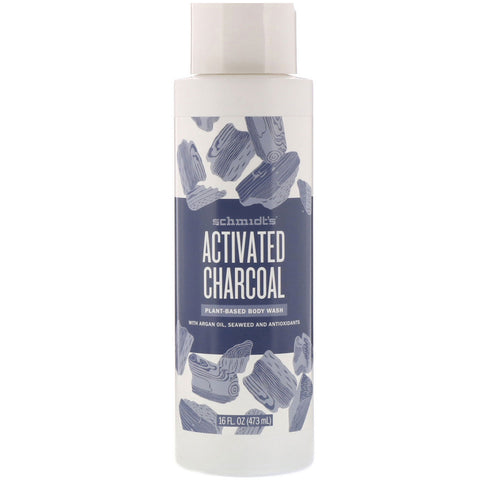 Schmidt's, Plant-Based Body Wash, Activated Charcoal, 16 fl oz (473 ml)