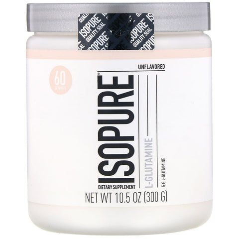 Isopure, L-Glutamine, Unflavored, 10.5 oz (300 g)