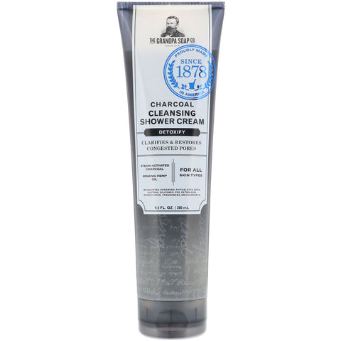 Grandpa's, Charcoal Cleansing Shower Cream, Detoxify, 9.5 fl oz (280 ml)