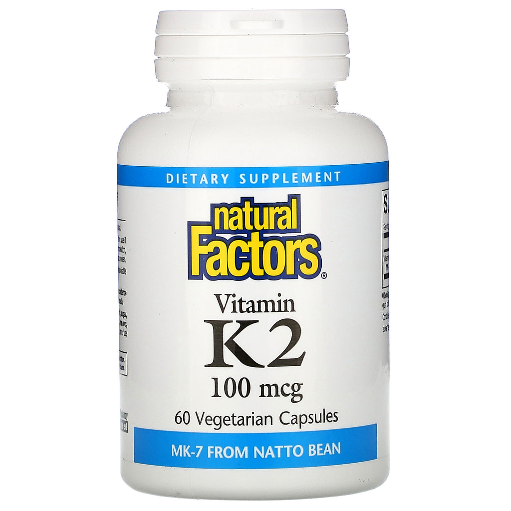 Natural Factors, Vitamin K2, 100 mcg, 60 Vegetarian Capsules