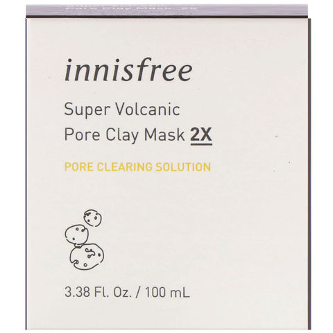 Innisfree, Super Volcanic Pore Clay Beauty Mask 2X , 3.38 fl oz (100 ml)