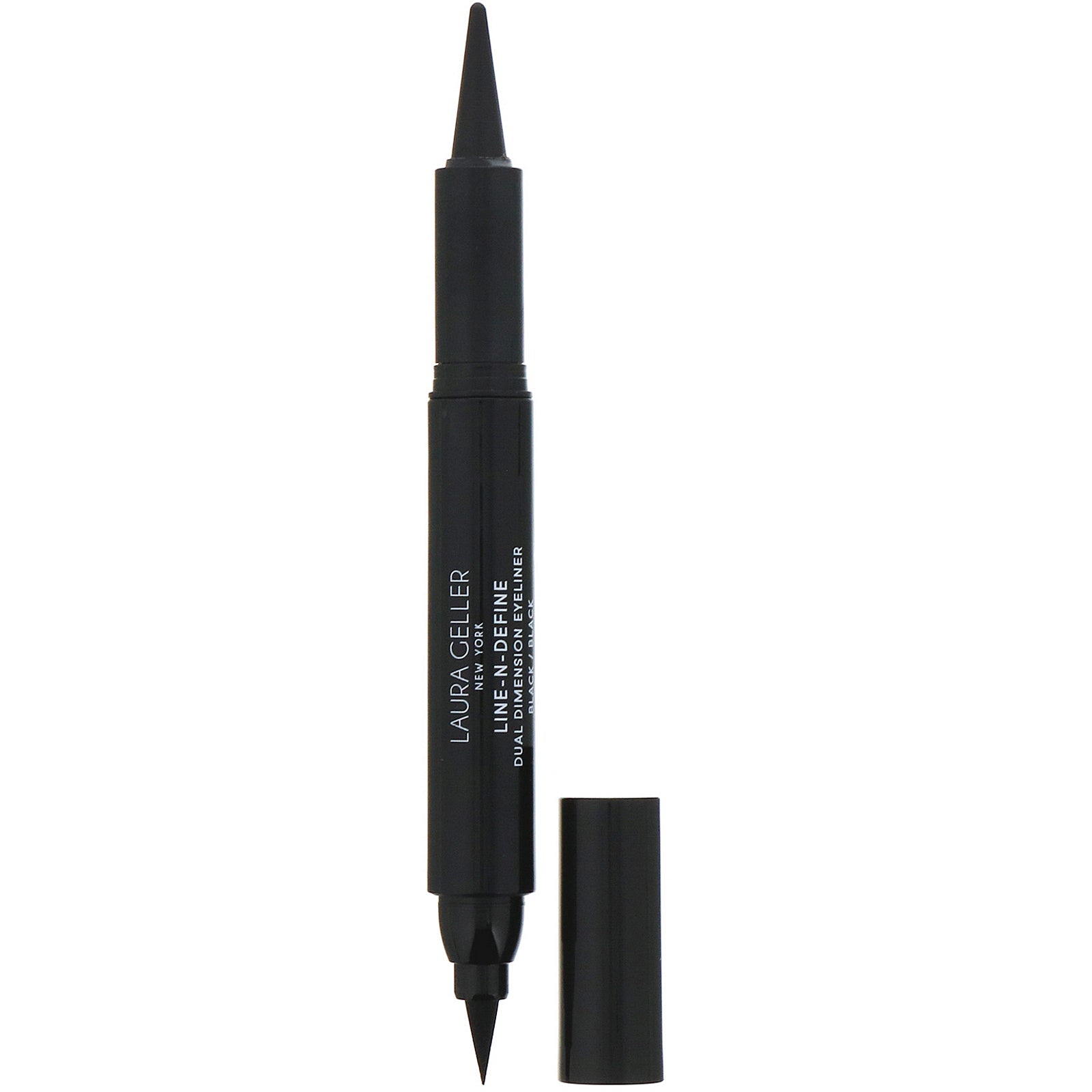 Laura Geller, Line-N-Define, Dual Dimensional Eyeliner, Liquid & Kohl Eyeliner, Black/Black, 0.07 fl oz (2 ml)/ / 0.017 oz (0.5 g)