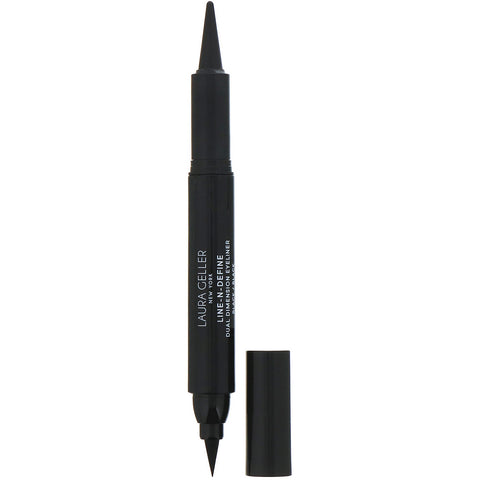 Laura Geller, Line-N-Define, Dual Dimensional Eyeliner, Liquid & Kohl Eyeliner, Black/Black, 0.07 fl oz (2 ml)/ / 0.017 oz (0.5 g)
