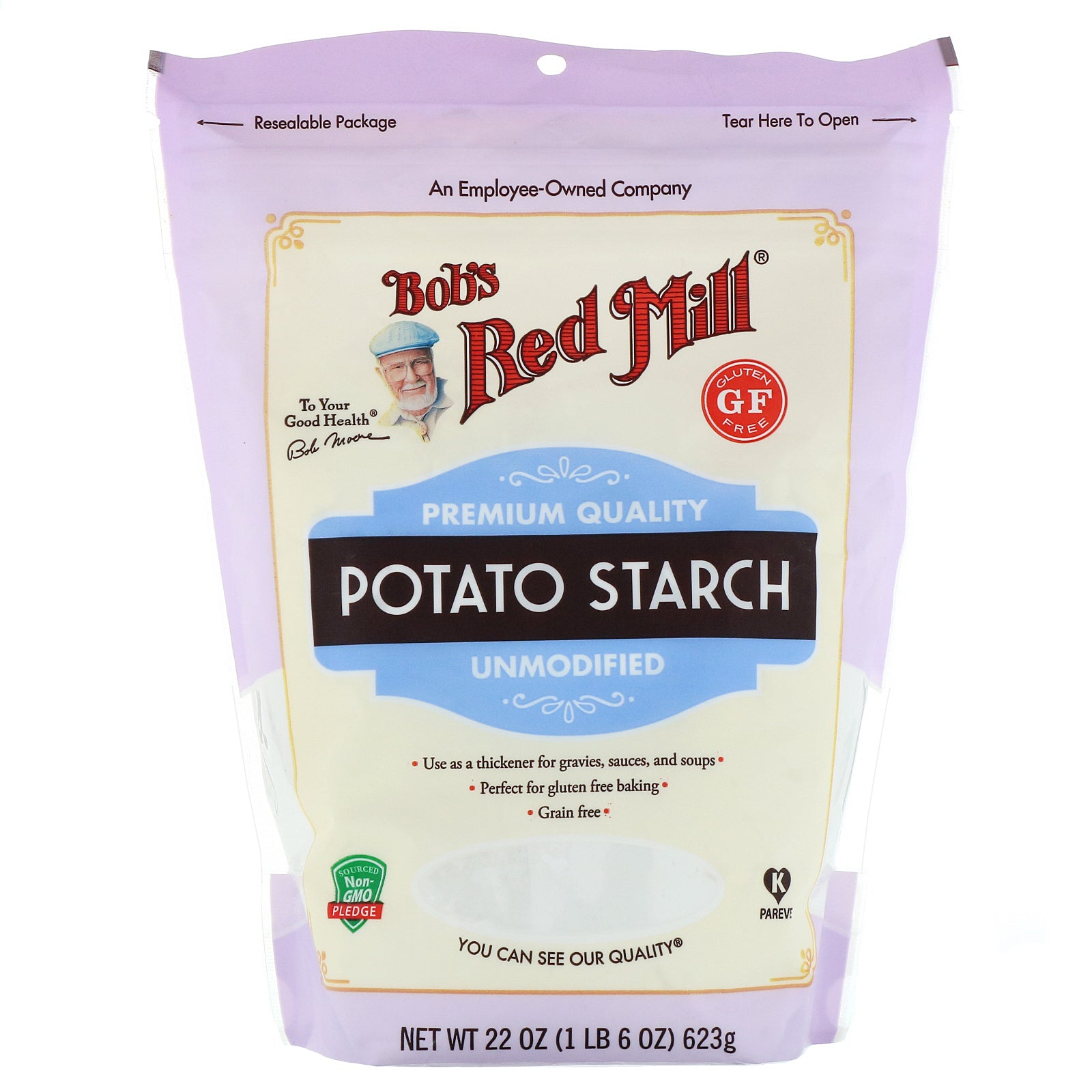 Bob's Red Mill, Potato Starch, Unmodified, Gluten Free, 22 oz (623 g)