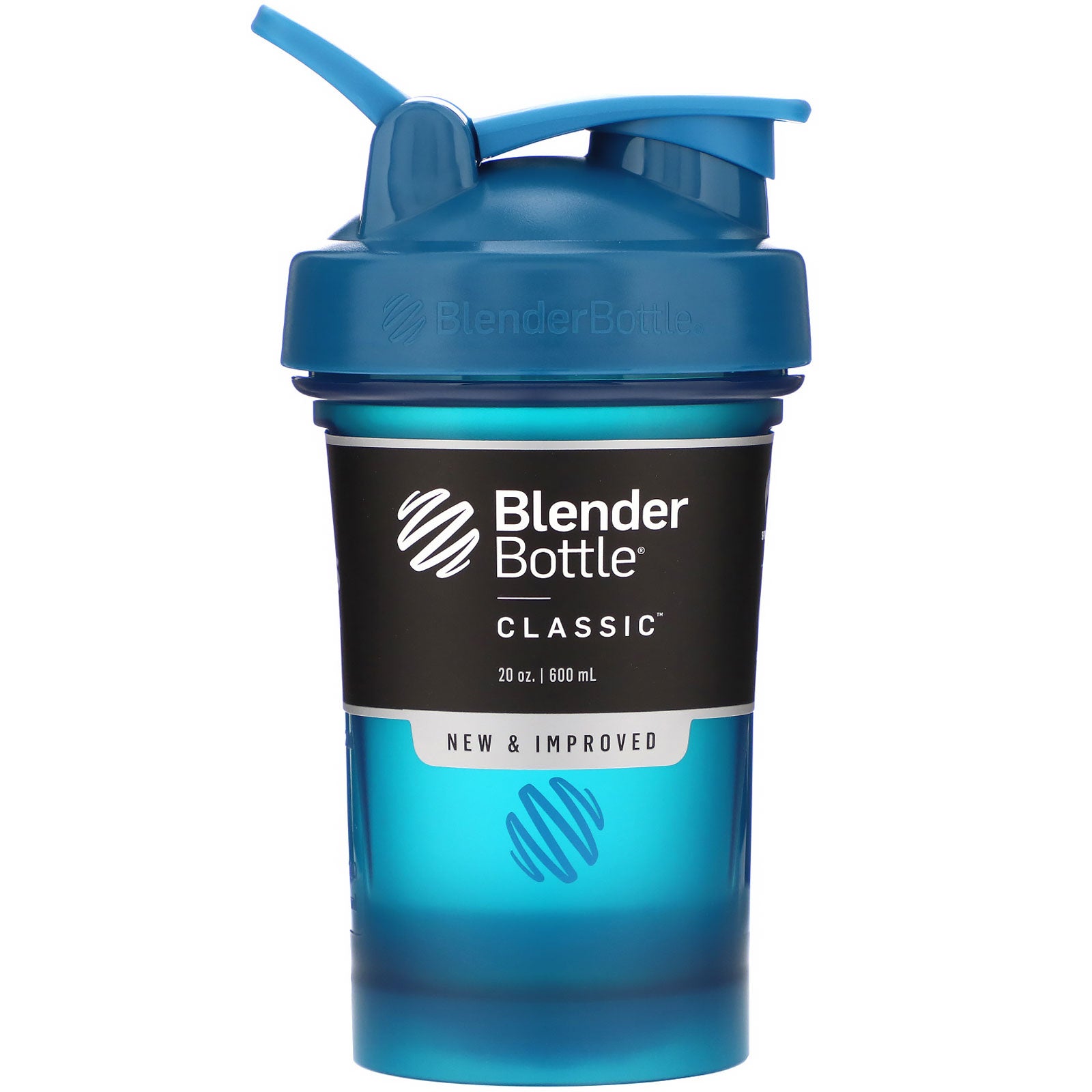 Blender Bottle, Classic With Loop, Ocean Blue, 20 oz