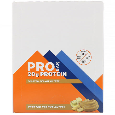 ProBar, Protein Bar, Frosted Peanut Butter, 12 Bars, 2.47 oz (170 g) Each