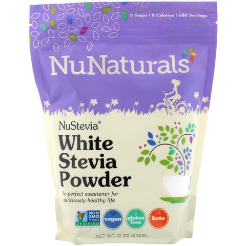 NuNaturals, NuStevia, White Stevia Powder, 12 oz (340 g)