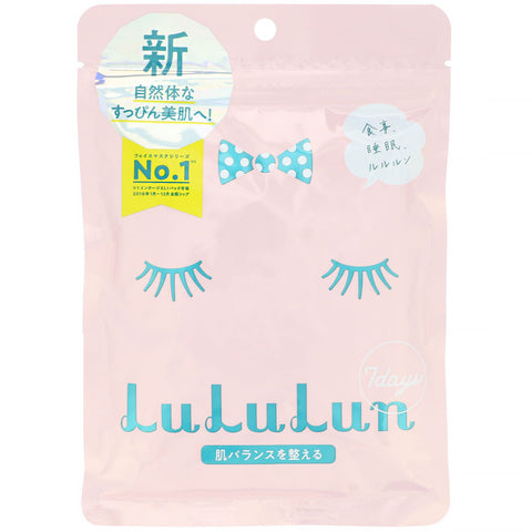 Lululun, Restore Skin Balance, Face Mask, 7 Sheets, 3.65 fl oz (108 ml)