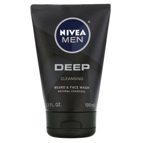 Nivea, Men, Deep Cleansing Beard & Face Wash, 3.3 fl oz (100 ml)