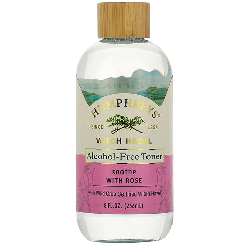 Humphrey's, Witch Hazel, Alcohol Free Toner with Rose, Soothe,  8 fl oz (236 ml)