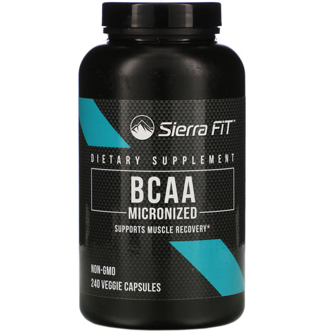 Sierra Fit, Micronized BCAA, Branched Chain Amino Acids, 500 mg, 240 Veggie Capsules