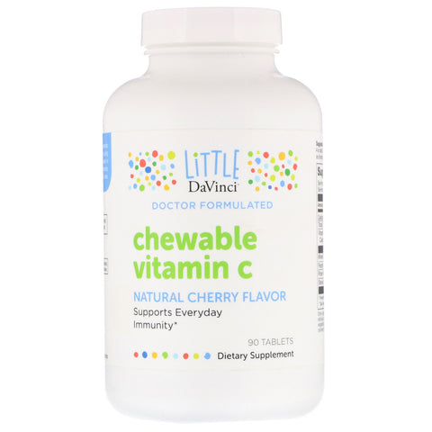 Little DaVinci, Chewable Vitamin C, Natural Cherry Flavor, 90 Tablets