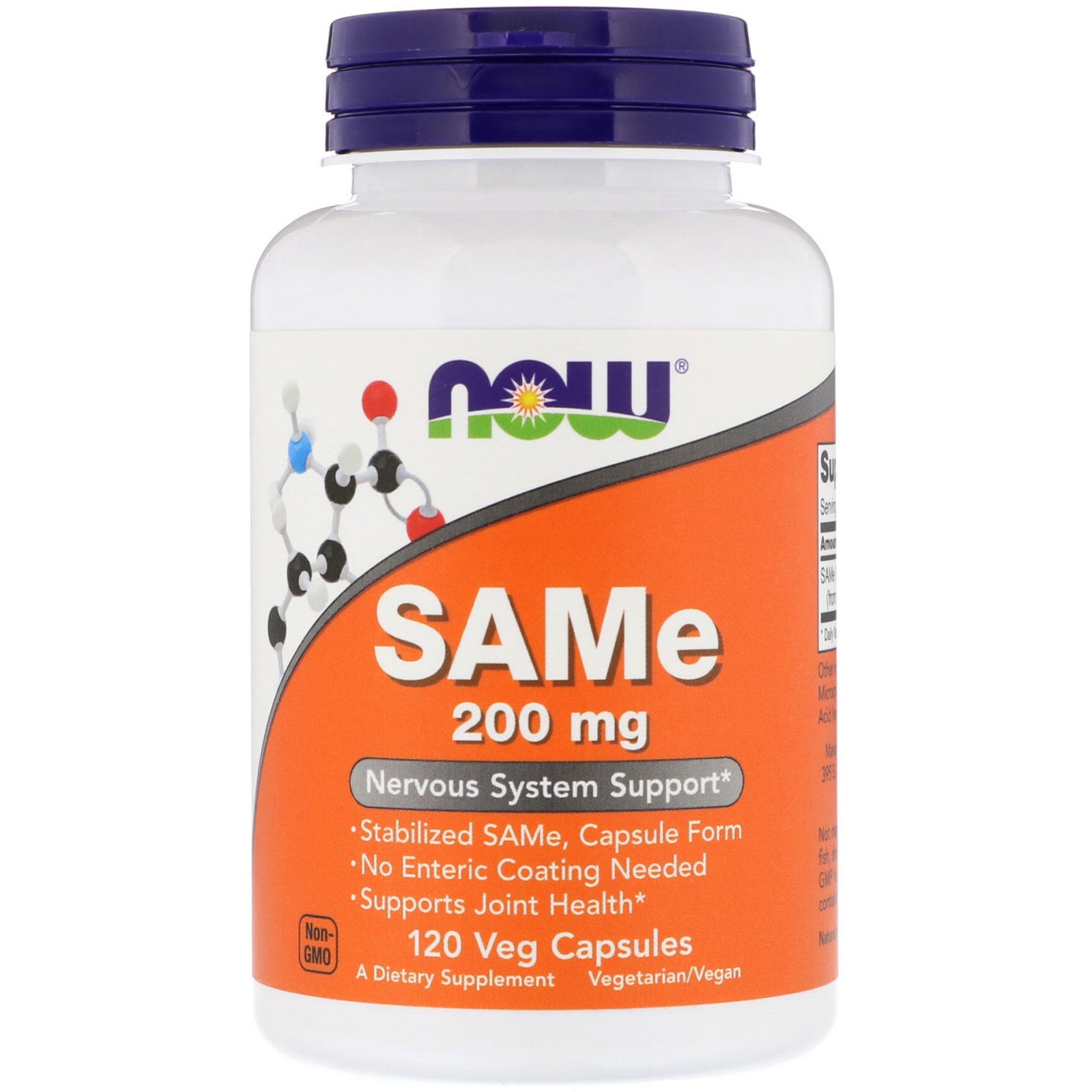 Now Foods, SAMe, 200 mg, 120 Veg Capsules