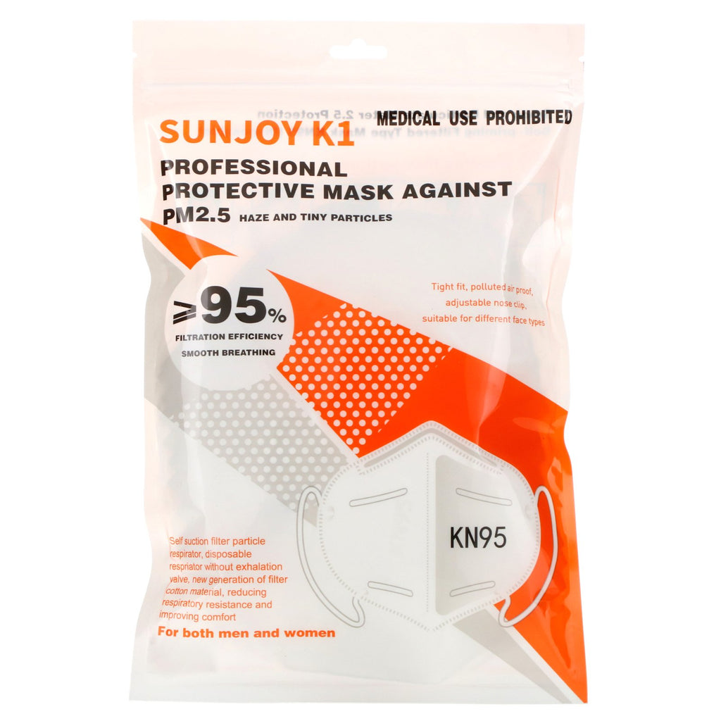 SunJoy, KN95, Professional Protective Disposable Face Mask, 10 Pack