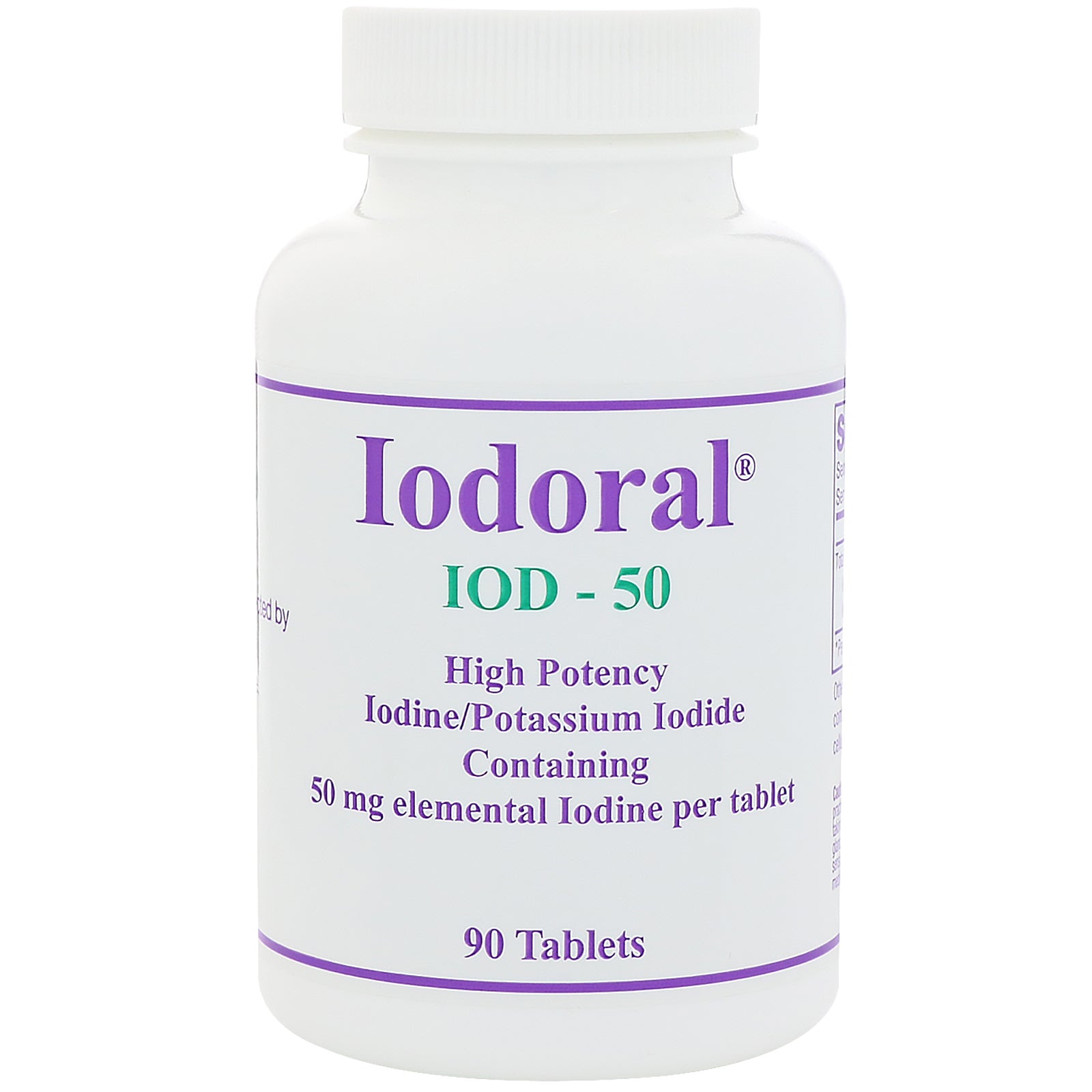 Optimox, Iodoral, 50 mg, 90 Tablets