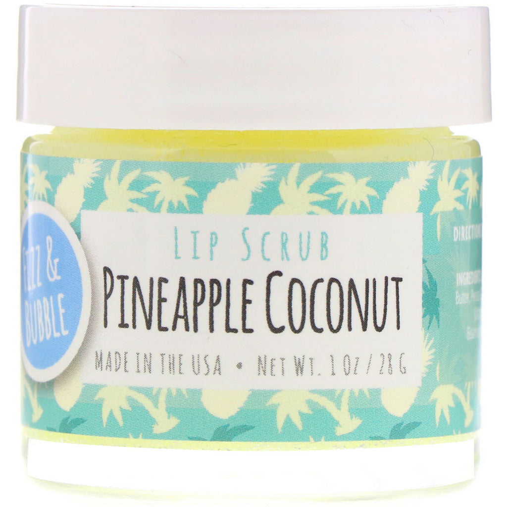 Fizz & Bubble, Lip Scrub, Pineapple Coconut, 1 oz (28 g)