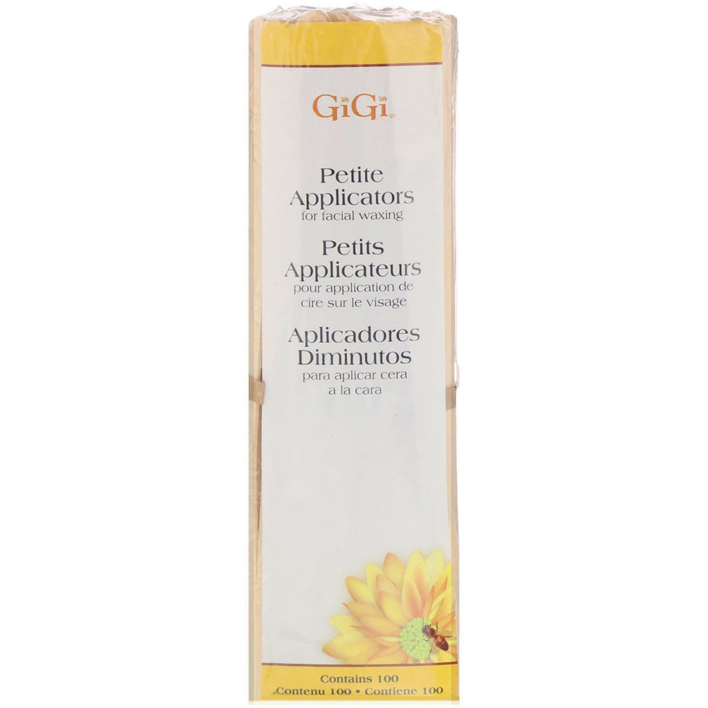 Gigi Spa, Petite Applicators for Facial Waxing, 100 Petite Applicators