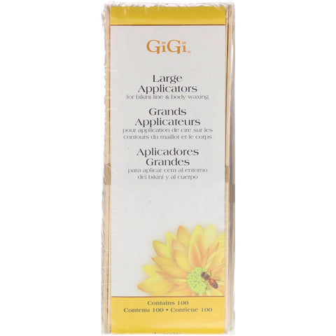 Gigi Spa, Large Applicators for Bikini Line & Body Waxing, 100 Large Applicators