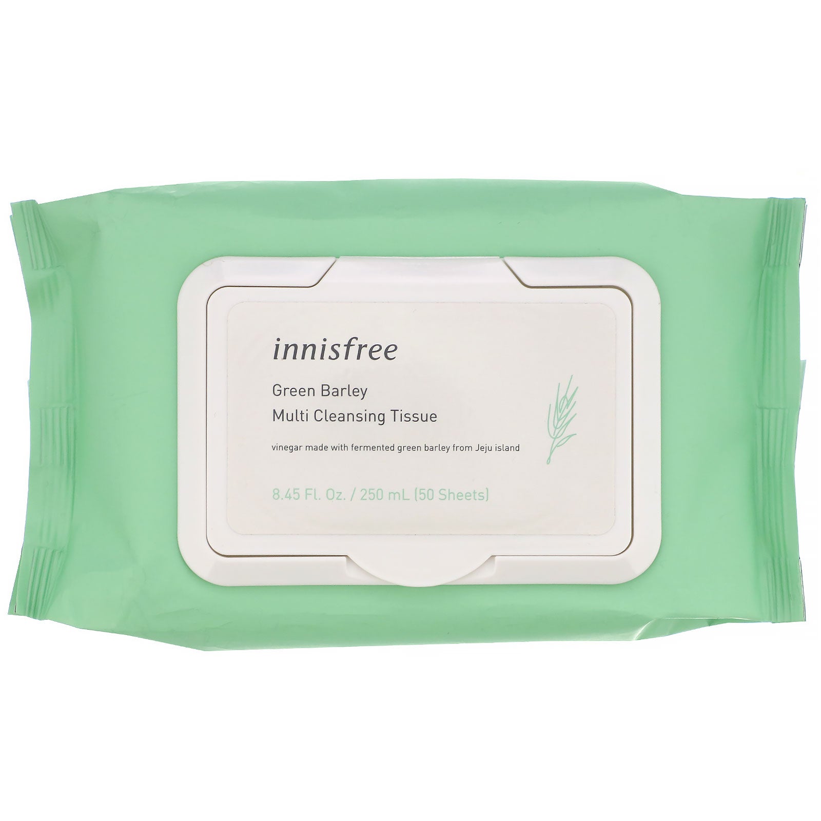 Innisfree, Green Barley, Multi-Cleansing Tissue, 50 Sheets, 8.45 fl oz (250 ml)