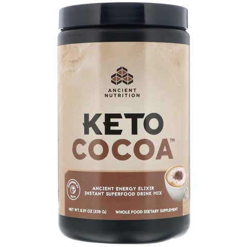 Dr. Axe / Ancient Nutrition, Keto Cocoa, Ancient Energy Elixir, 8.39 oz (238 g)