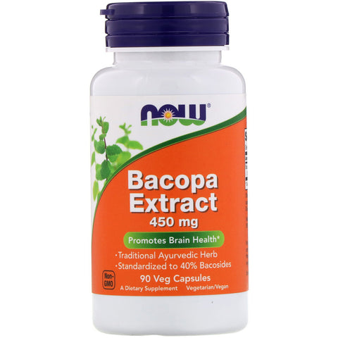 Now Foods, Bacopa Extract, 450 mg, 90 Veg Capsules