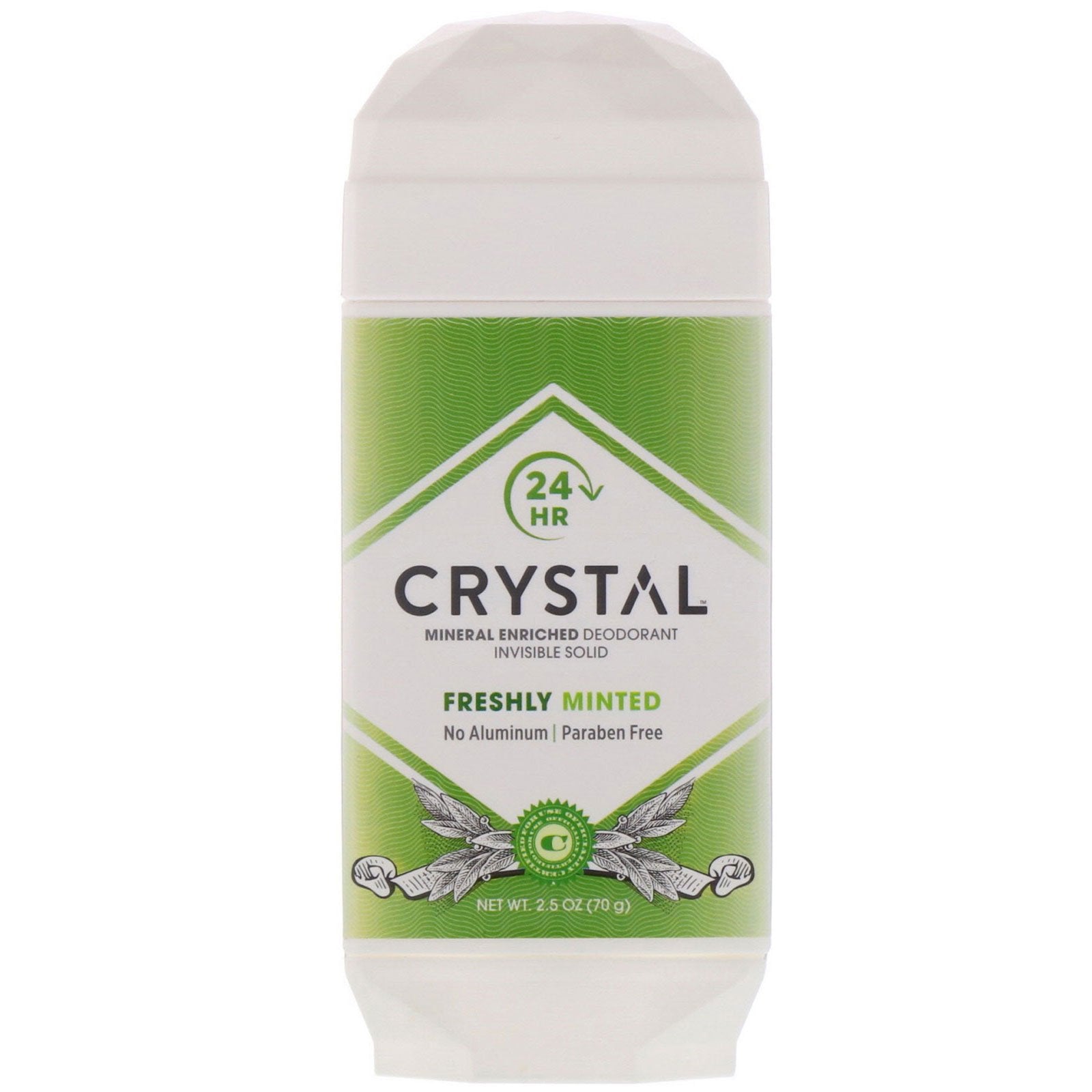 Crystal Body Deodorant, Mineral Enriched Deodorant, Invisible Solid, Freshly Minted, 2.5 oz (70 g)