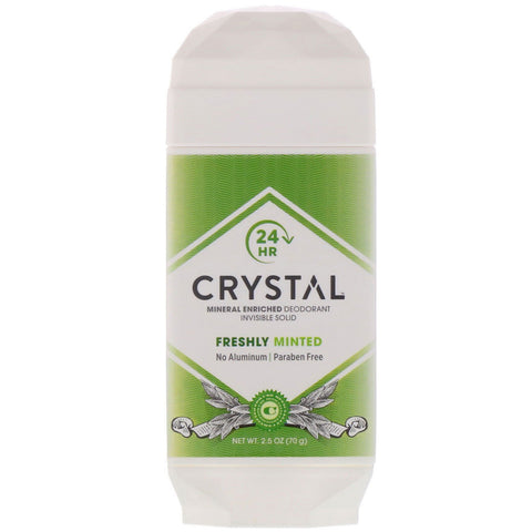 Crystal Body Deodorant, Mineral Enriched Deodorant, Invisible Solid, Freshly Minted, 2.5 oz (70 g)