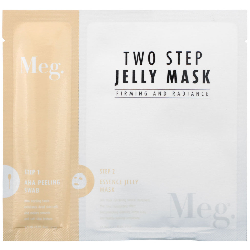 Meg Cosmetics, Two Step Jelly Mask, Firming and Radiance, 1 Set