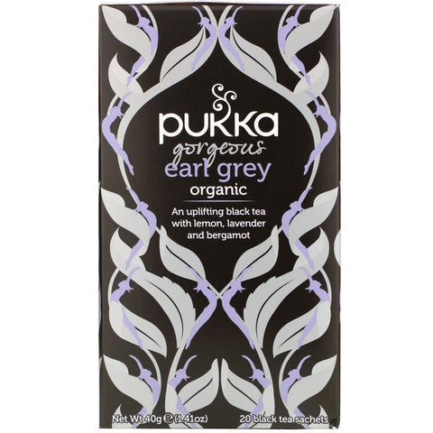 Pukka Herbs, Organic Gorgeous Earl Grey, 20 Black Tea Sachets, 1.41 oz (40 g)