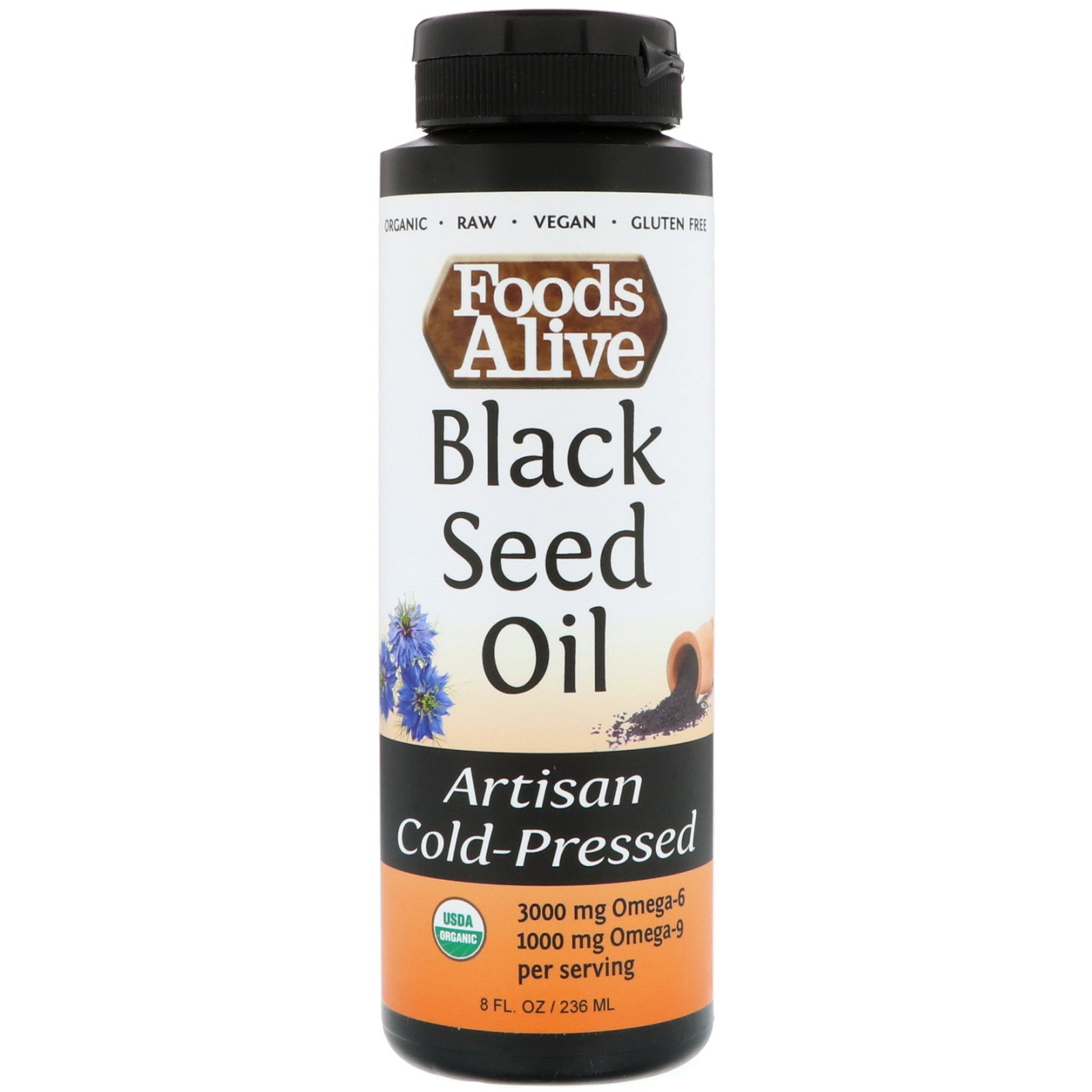 Foods Alive, Artisan Cold-Pressed, Black Seed Oil, 8 fl oz (236 ml)