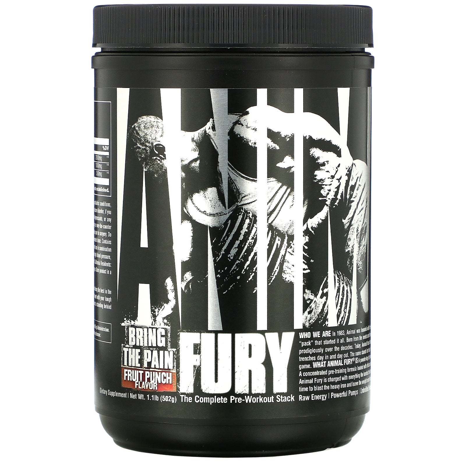 Universal Nutrition, Animal Fury, Fruit Punch, 1.1 lb (502 g)