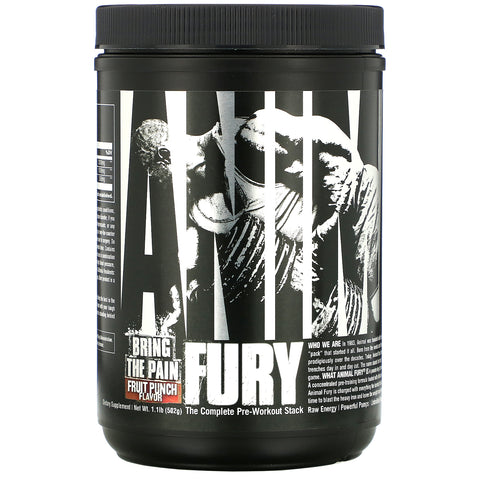 Universal Nutrition, Animal Fury, Fruit Punch, 1.1 lb (502 g)