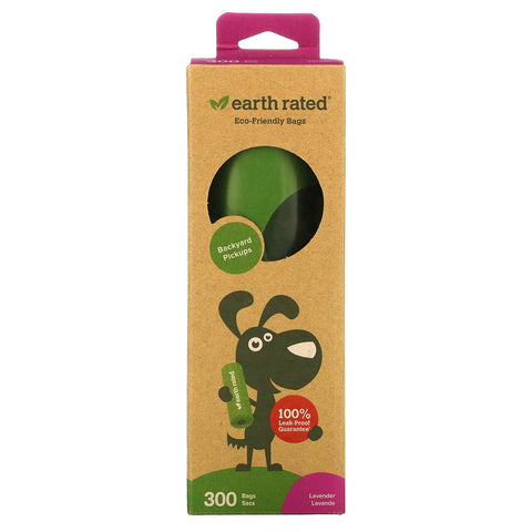 Earth Rated, Dog Waste Bags, Lavender, 300 Bags