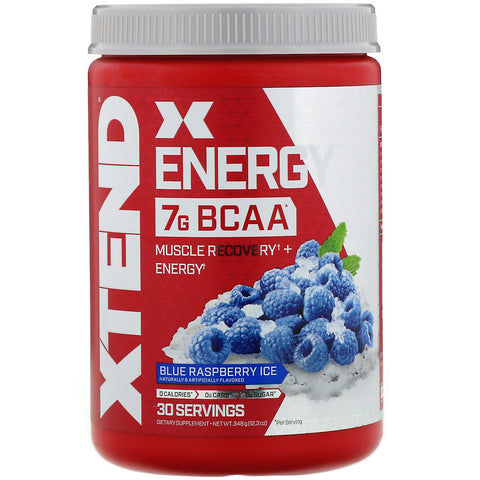 Xtend, Energy, 7G BCAA, Blue Raspberry Ice, 12.3 oz (348 g)