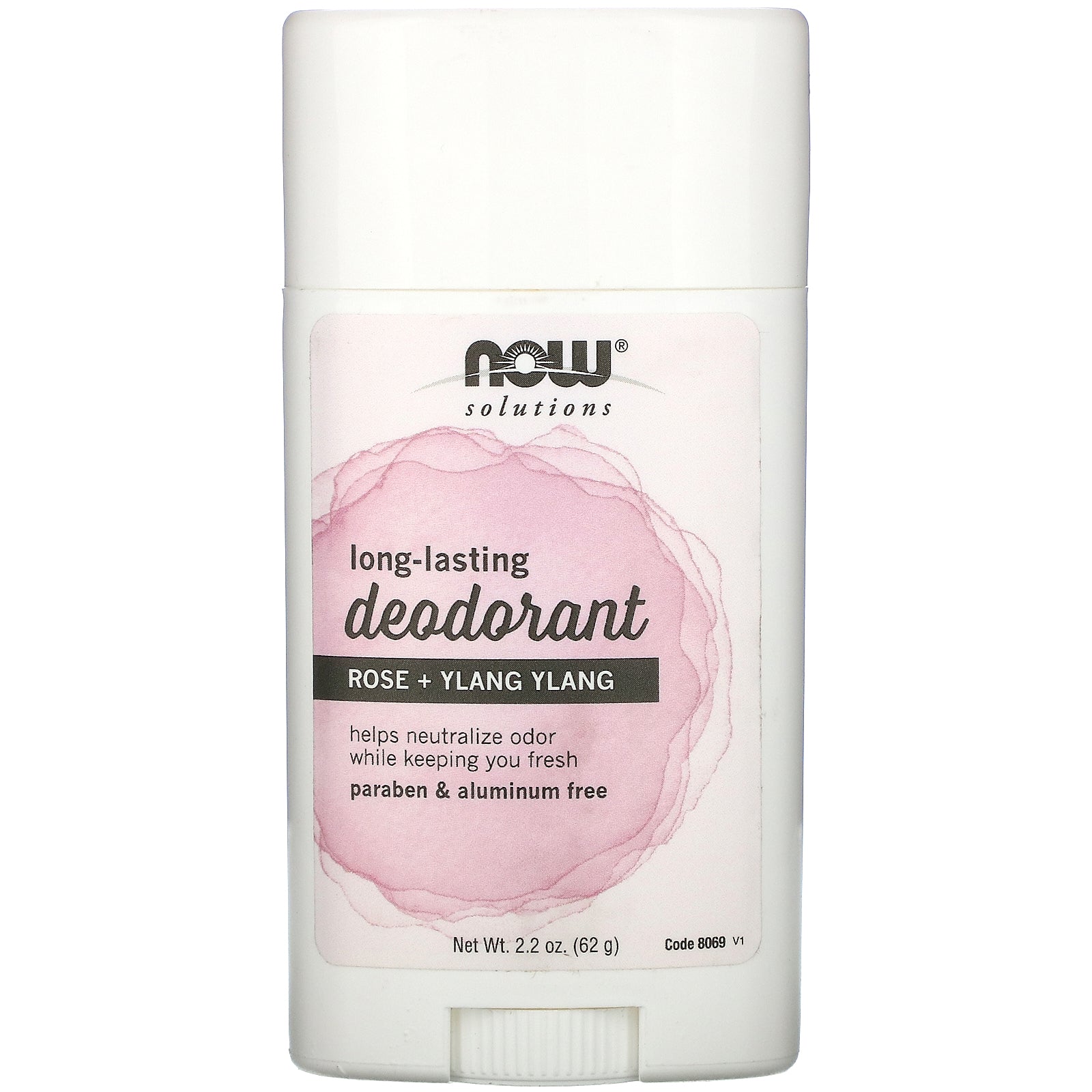 Now Foods, Long Lasting Deodorant, Rose + Ylang Ylang, 2.2 oz (62 g)