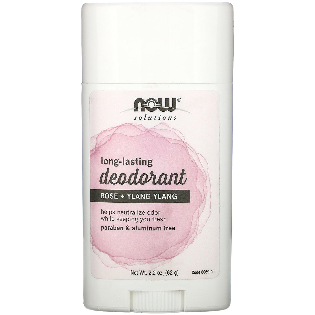 Now Foods, Long Lasting Deodorant, Rose + Ylang Ylang, 2.2 oz (62 g)