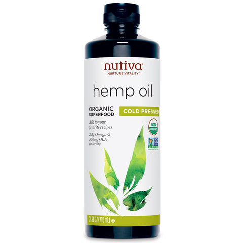 Nutiva, Organic Hemp Oil, Cold Pressed, 24 fl oz (710 ml)