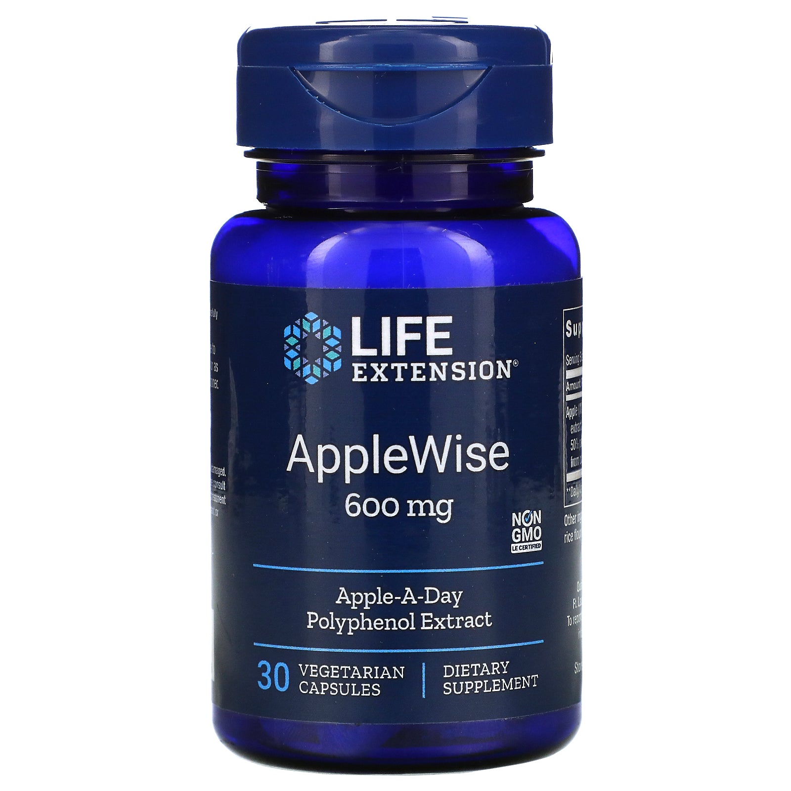 Life Extension, AppleWise, 600 mg, 30 Vegetarian Capsules