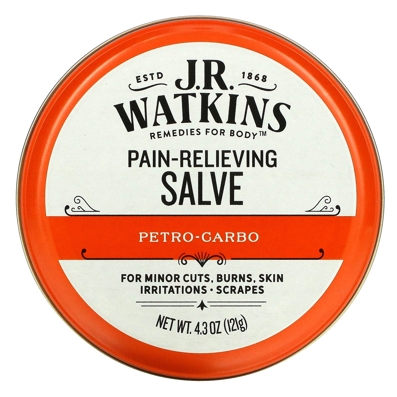 J R Watkins, Pain-Relieving Salve, Petro-Carbo, 4.3 oz (121 g)