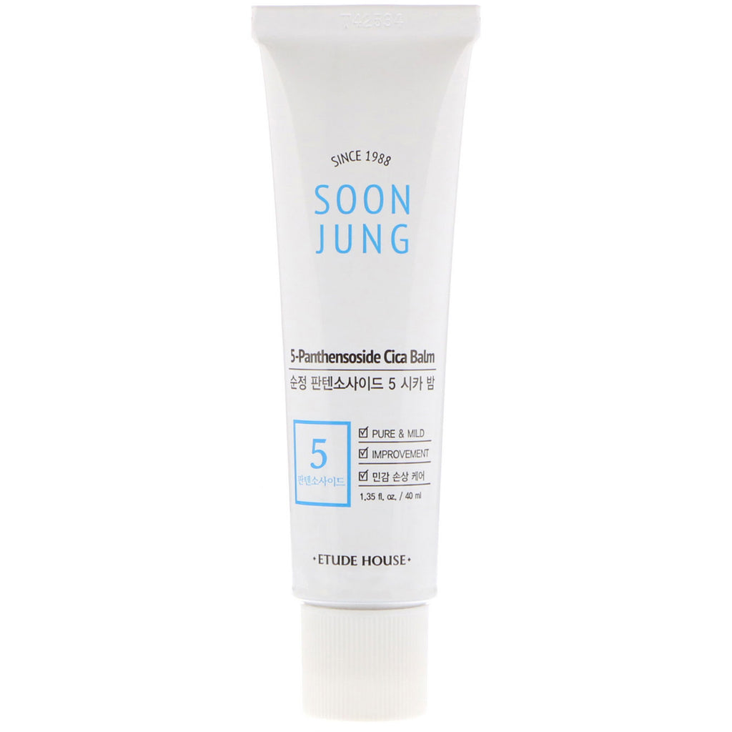 Etude House, Soon Jung, 5-Panthensoside Cica Balm, 1.35 fl oz (40 ml)