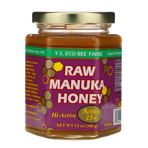 Y.S. Eco Bee Farms, Raw Manuka Honey, Active 15+, 12 oz (340 g)