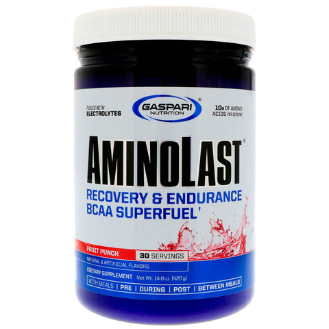Gaspari Nutrition, Aminolast, Recovery & Endurance BCAA Superfuel, Fruit Punch, 14.8 oz (420 g)