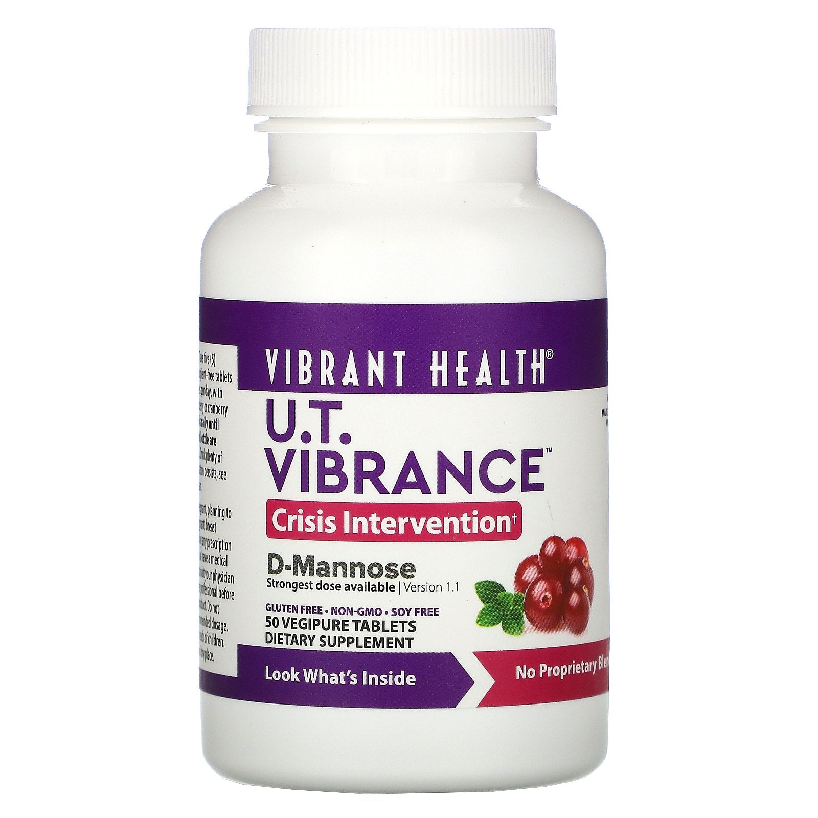 Vibrant Health, U.T. Vibrance, 50 Vegipure Tablets